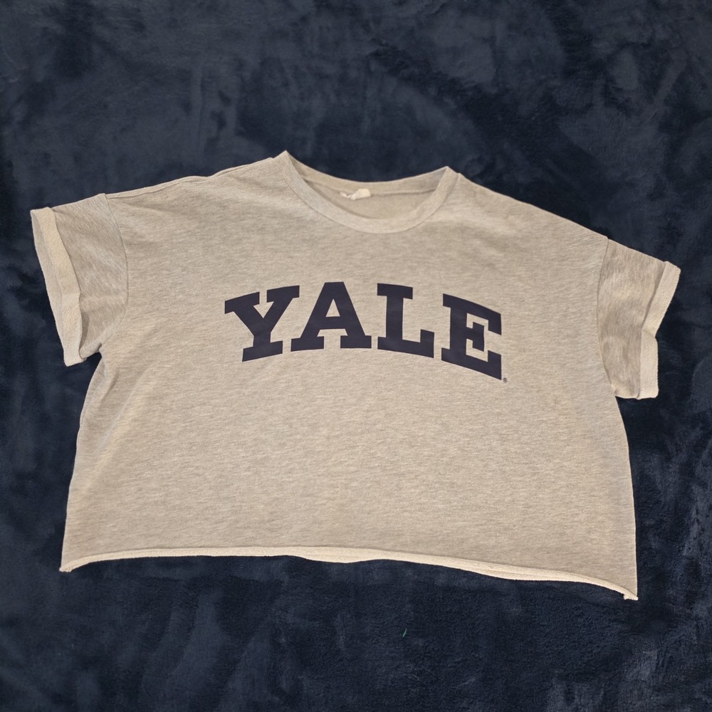 Yale Sweatshirt Womens‎ XL Yale University Gray Cropped